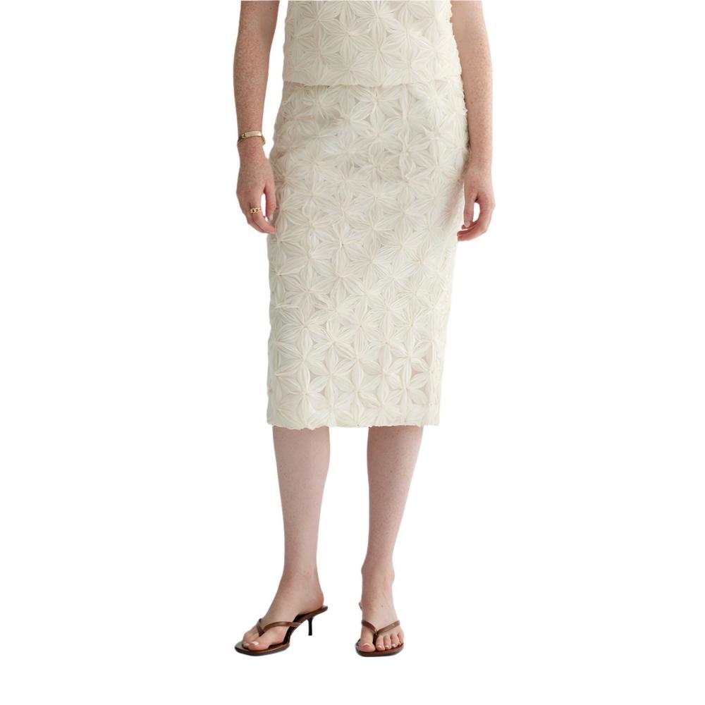 NEW IRIS SETLAKWE fancy fleur pencil skirt in vanilla floral